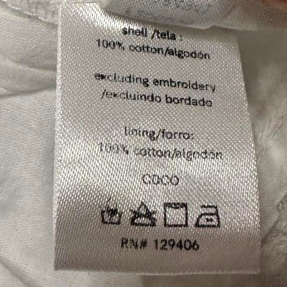 100% Cotton Off The Shoulder Vintage Embroidered Boho Blouse Cinched Size XS - Picture 5 of 6